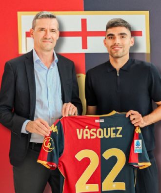 Johan Vásquez renueva con Genoa hasta 2028 y seguirá como capitán del club