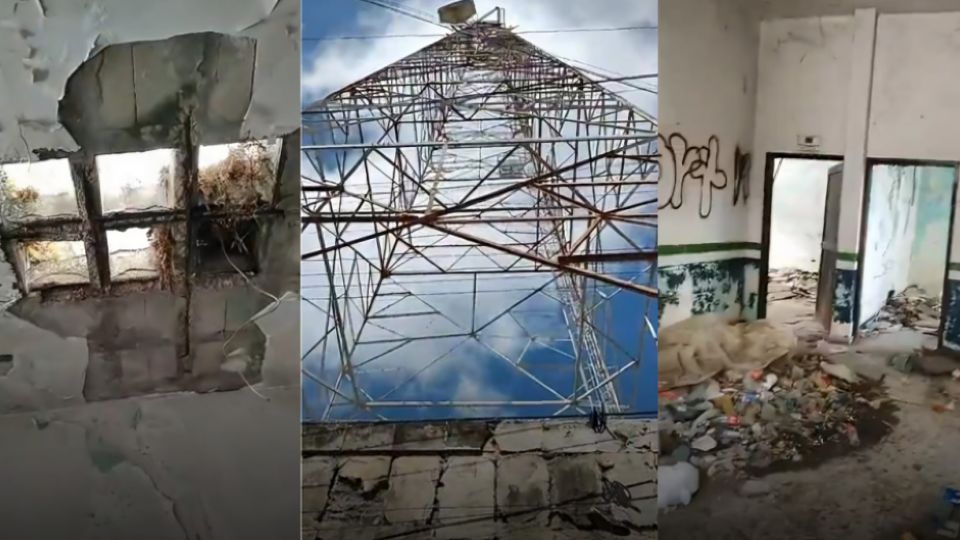 Temen comerciantes colapso de la vieja antena de correos en el Centro de Reynosa