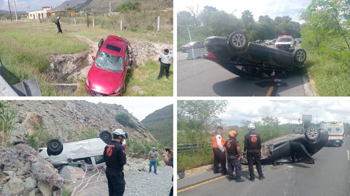 Registra Nuevo León domingo de volcaduras y carros desbarrancados