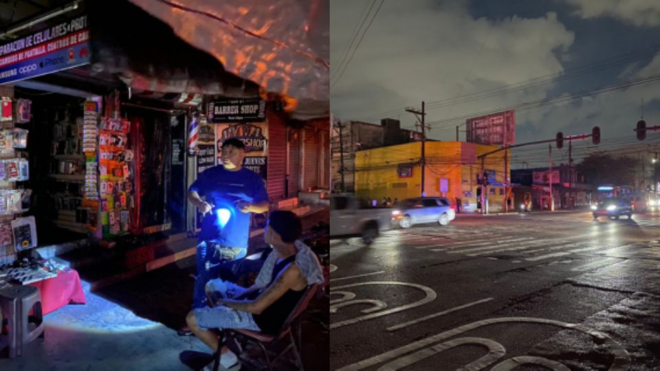 Corte de luz afecta calles, semáforos y comercios en Monterrey.