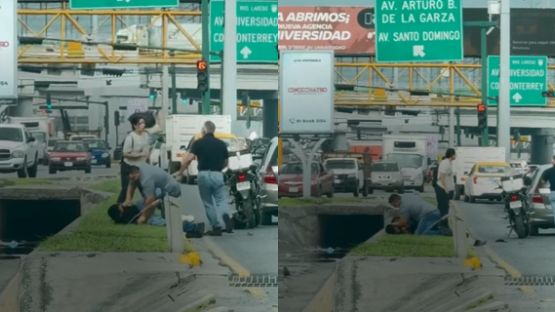 Captan pelea a golpes entre conductores en plena vía pública, en Escobedo, NL