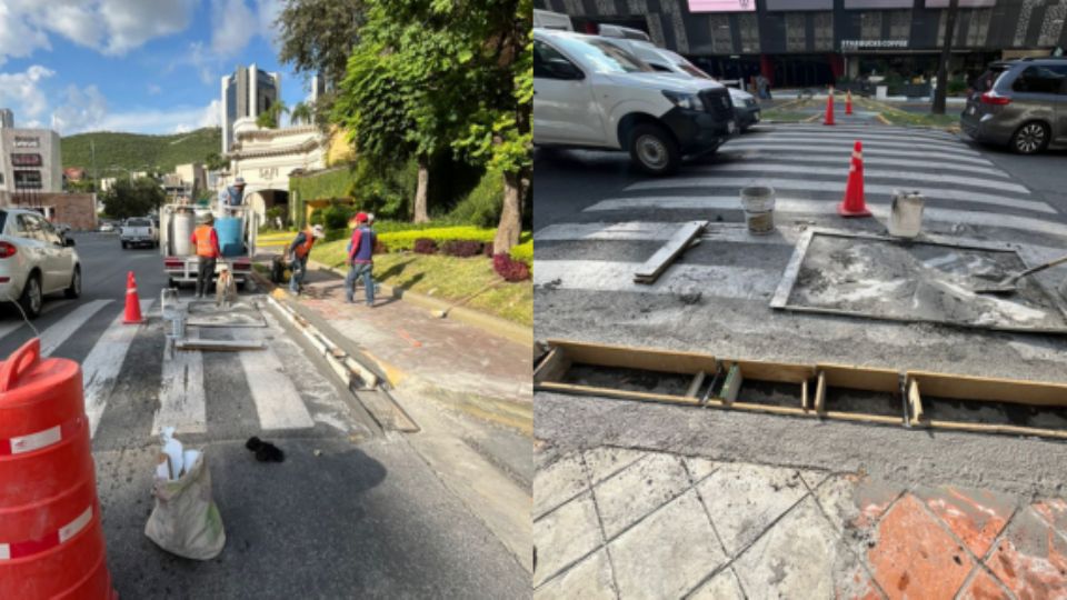 Obras viales en San Pedro.