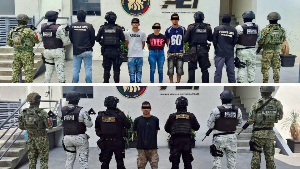 Los detenidos en Linares y Cadereyta.