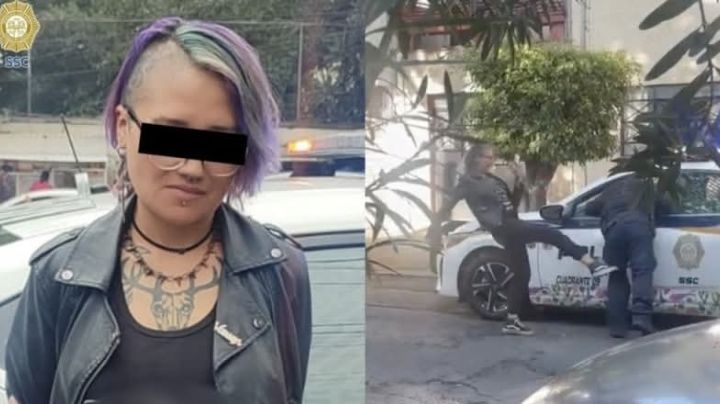 Mujer agrede a policía de la CDMX; la apodan 'Lady Patadas'
