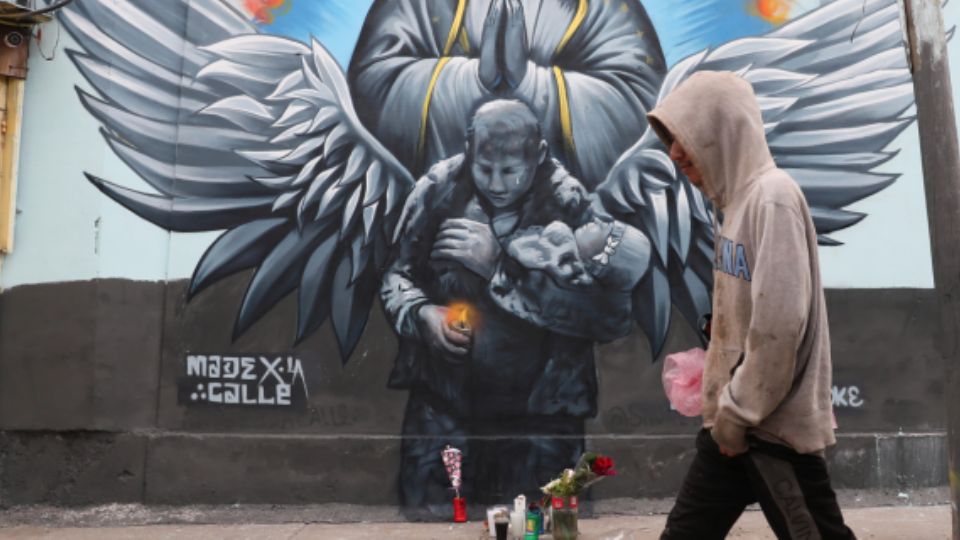 Mural en memoria de Alicia Matías Teodoro, quien falleció tras resultar con quemaduras graves en más del 90 % del cuerpo.