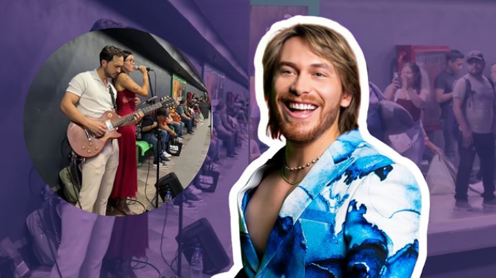 Hermano de Aldo de Nigris canta “Rosa Pastel” en el metro de Monterrey | VIDEO