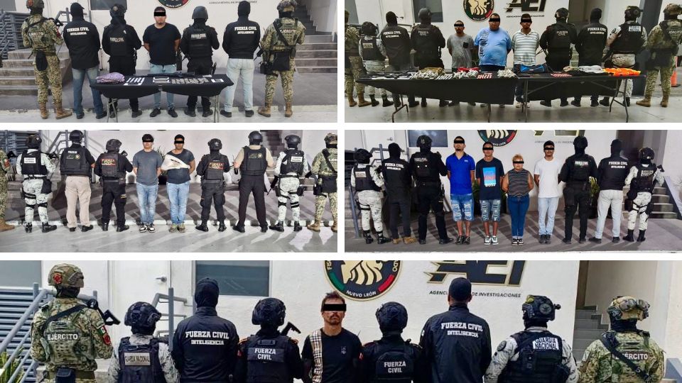 Estas son las 11 personas capturadas por corporaciones de seguridad de los tres niveles de gobierno.
