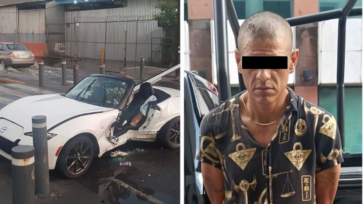 Se accidenta en Monterrey y descubren que Mazda fue robado en plaza comercial de San Pedro