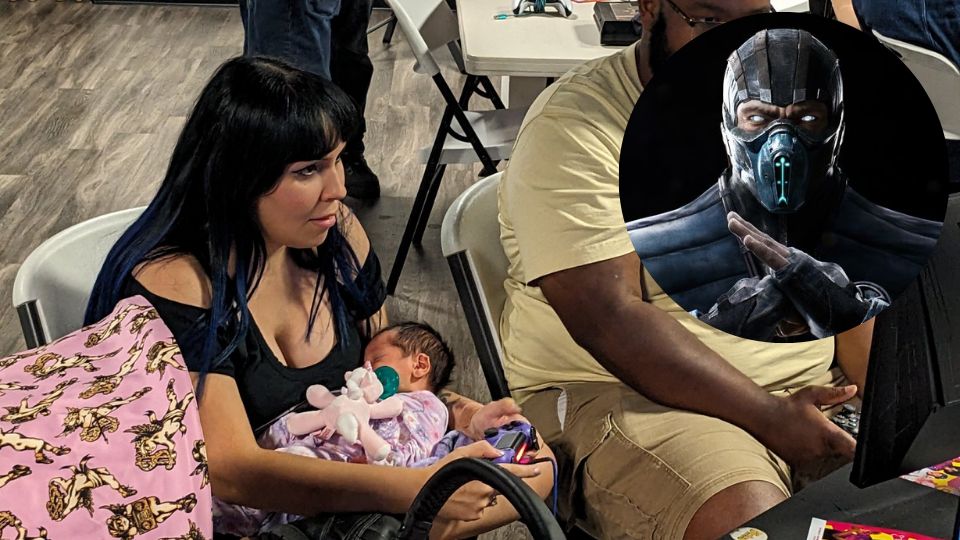 Madre gana torneo de Mortal Kombat con bebé en brazos | X / @Argenrost