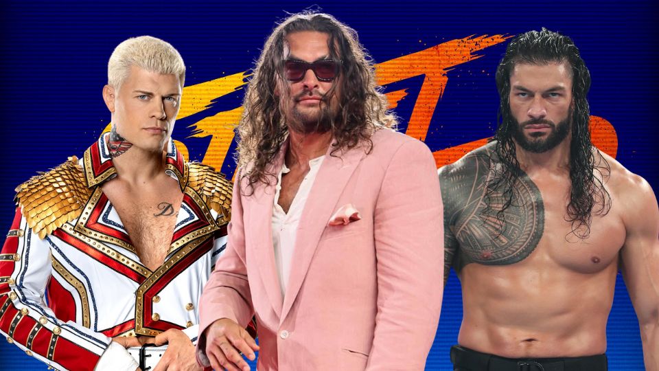 Cody Rhodes (primero de izq. a der.), Jason Momoa y Roman Reigns estarán en la película Street Fighter
