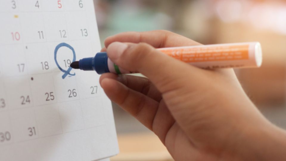 Calendario escolar (representación).