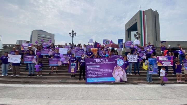 Marchan en Monterrey por acceso a Trikafta, previo al Día Mundial de la Fibrosis Quística