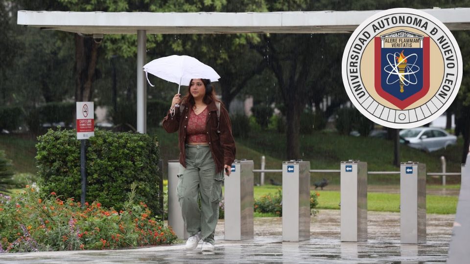 Se registran lluvias en el campus de la UANL