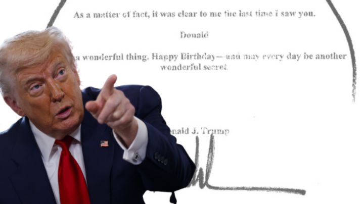 Trump asegura que la firma en carta a Jeffrey Epstein no es de él