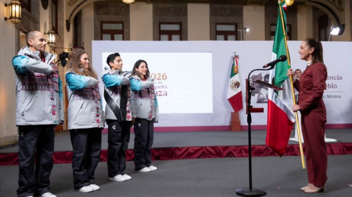 Dónovan Carrillo y Claudia Sheinbaum encabezan abanderamiento de México rumbo a Milano-Cortina 2026
