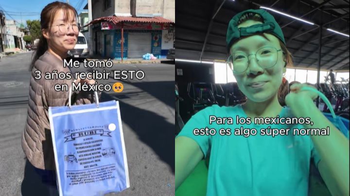Coreana se hace viral al recibir su primera bolsa de mercado en México