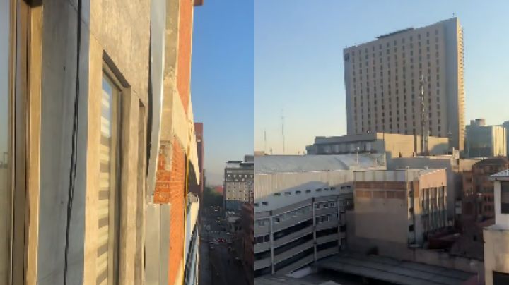 ¡Impactante video! Capturan a edificios separándose durante el sismo en CDMX