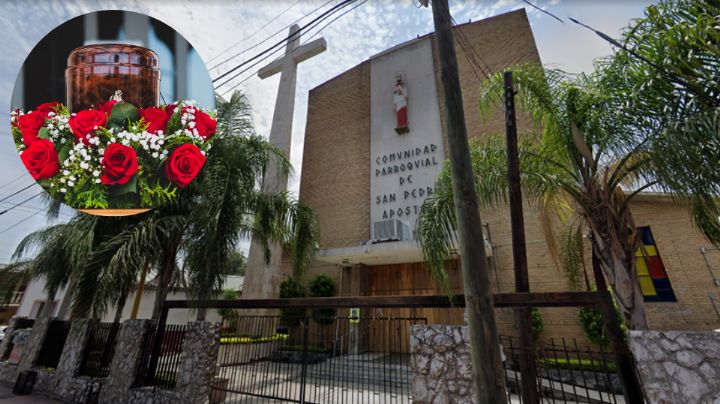 Abandonan urna en parroquia de Monterrey; advierten que cenizas irán al río