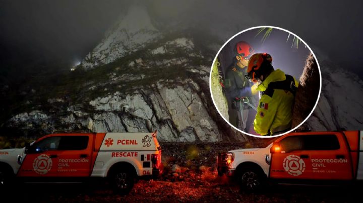 Rescatan a rapelista tras quedar atrapado en Santa Catarina