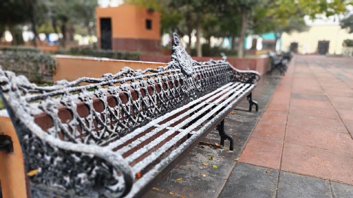 Aguanieve sorprende a Lampazos, Nuevo León