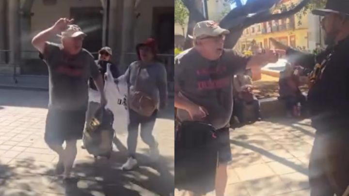 Corren a turista extranjero de Zócalo de Oaxaca tras confrontación con manifestantes