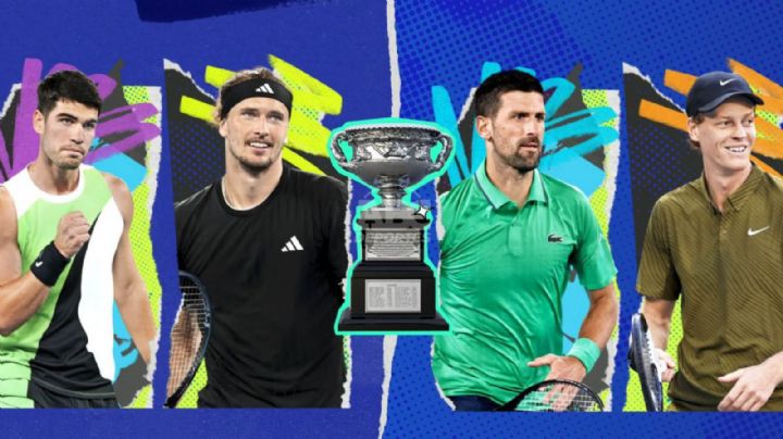 Semifinales del Abierto de Australia: Alcaraz vs. Zverev y Djokovic vs. Sinner.