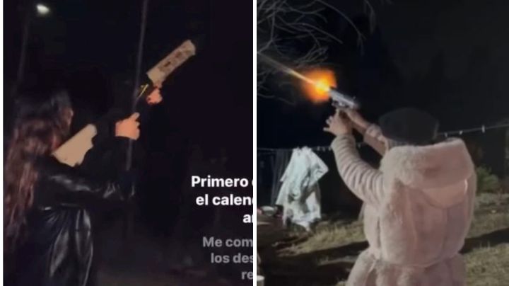 Captan a presuntas funcionarias disparando armas en Año Nuevo; municipio lo niega