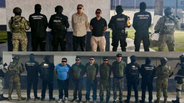 Fuerza Civil detiene a 7 con armas y droga en Montemorelos, NL