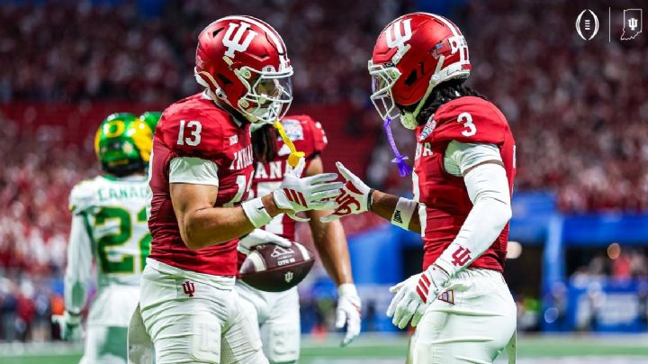 NCAA Playoffs: Indiana vence a Oregon en el Peach Bowl y jugará la Final Nacional contra Miami