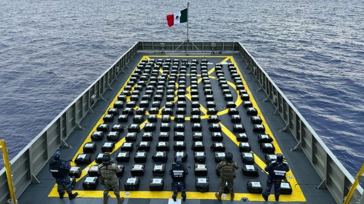 Incauta México y EU 188 bultos con toneladas de cocaína