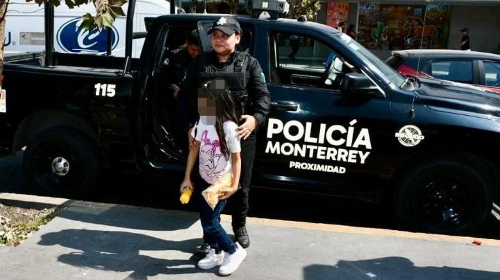 Localiza Policía de Monterrey a niña extraviada en el Centro