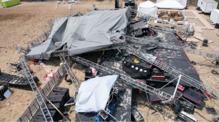 Derechos humanos en NL culpa a Protección Civil por colapso de escenario en San Pedro