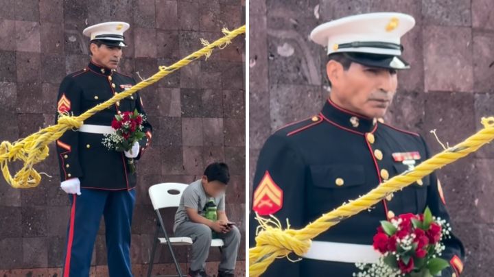 Reaparece el ‘soldado enamorado’ de Nuevo Laredo… ¡en módulo de vacunación!