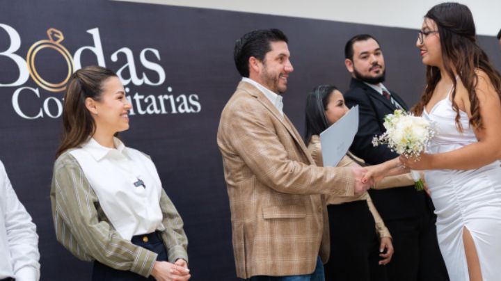 Dan el 'sí, acepto' 150 parejas en bodas comunitarias de Salinas Victoria