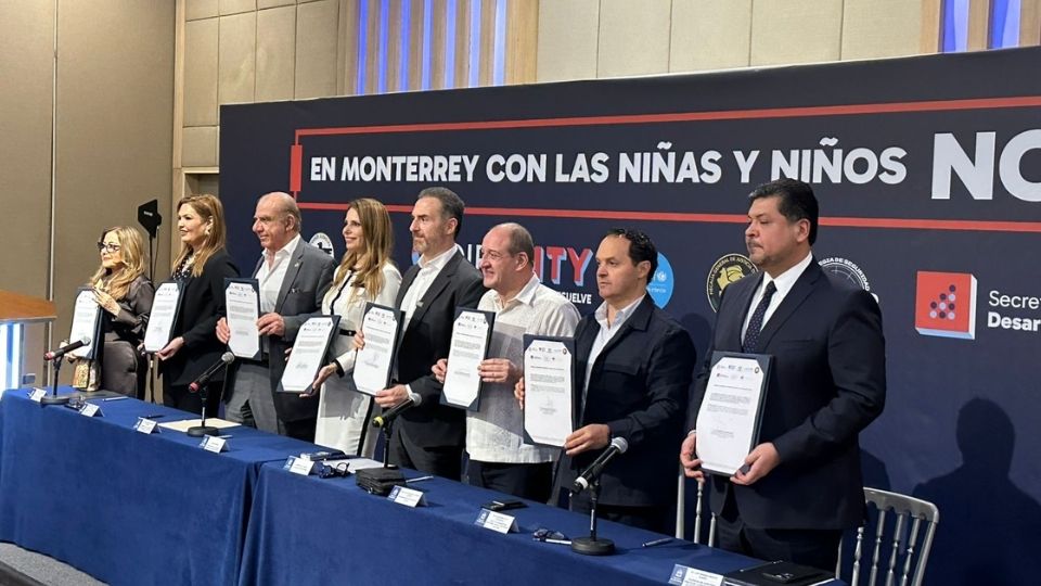 Monterrey firma convenio interinstitucional para prevenir la trata infantil rumbo al Mundial 2026.