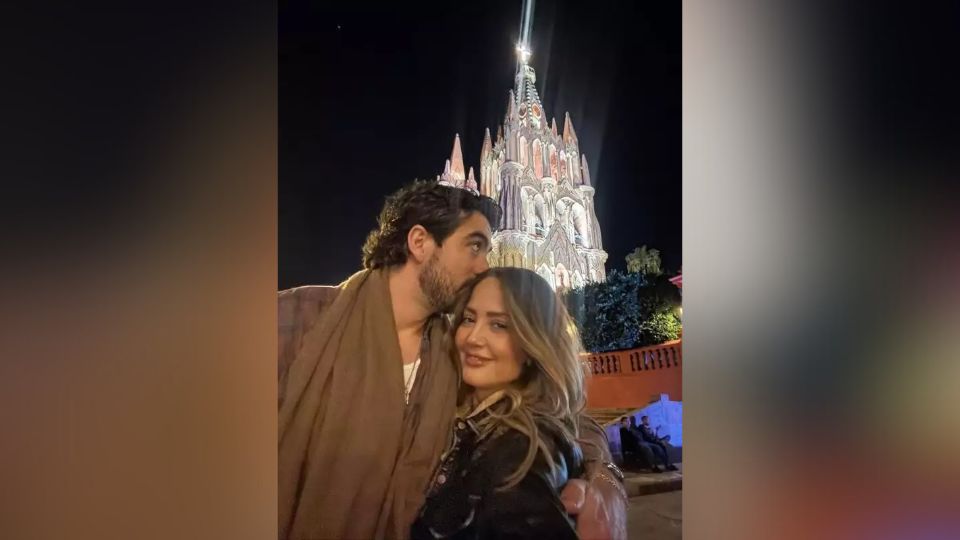 Andrea Legarreta y su novio Luis Carlos Origel.