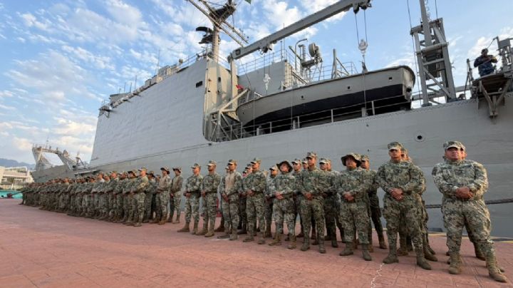 Blindan Puerto Vallarta con llegada de buque militar y más de 100 marinos