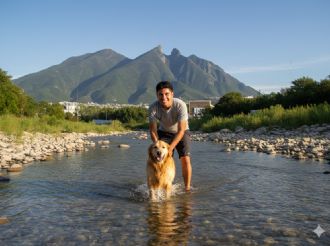 Veterinaria alerta sobre riesgos de llevar perros al río en Nuevo León