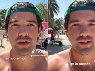 Extranjero en playa mexicana exige a comerciantes que aprendan inglés