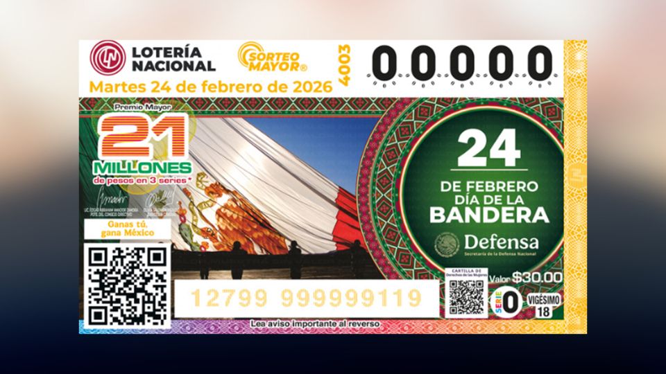 Boleto del Sorteo Mayor No.4003 | Lotería Nacional