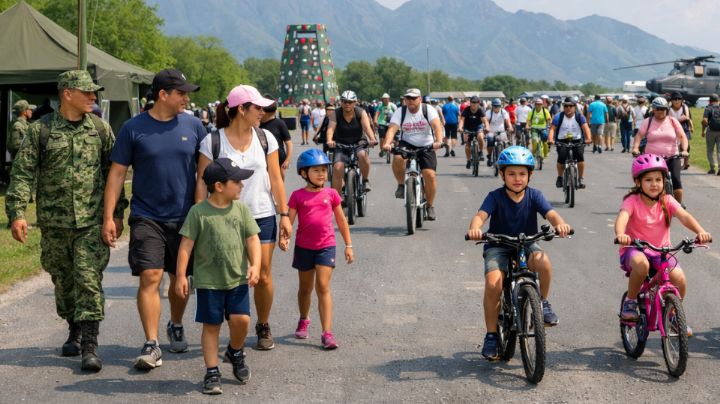 Ejército organiza caminata y rodada familiar en campo militar de Apodaca