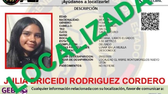 Hallan con vida a Julia Briceidi, menor desaparecida en Montemorelos