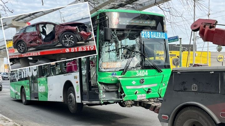 Provoca choque caos vial en límites de Monterrey y Guadalupe