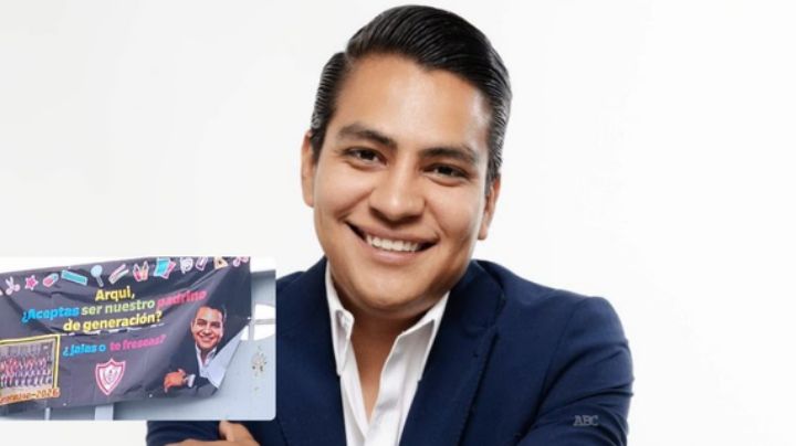 Estudiantes de Saltillo "claman" por el Arqui Juve: Cuelgan lona para invitarlo como padrino