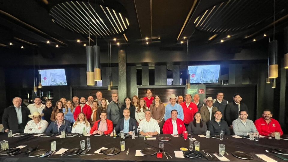 Los priistas en la reunión de este 5 de febrero de 2026 en Nuevo León.