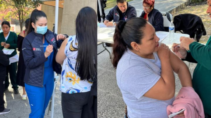 Abarrotan cientos de personas módulos para vacunarse contra el Sarampión en Monterrey