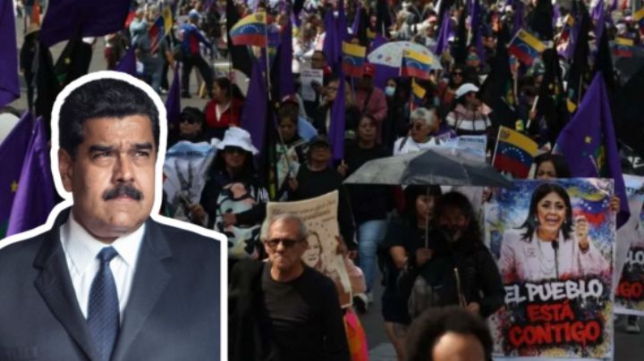 Protestan en la CDMX por la liberación de Nicolás Maduro tras intervención de EU