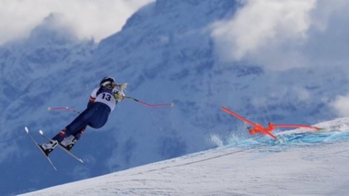 Lindsey Vonn sufre terrible caída en descenso y es retirada en helicóptero