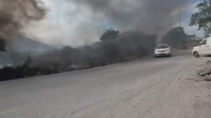 Se incendian 10 hectáreas de pastizal en Guadalupe, Nuevo León