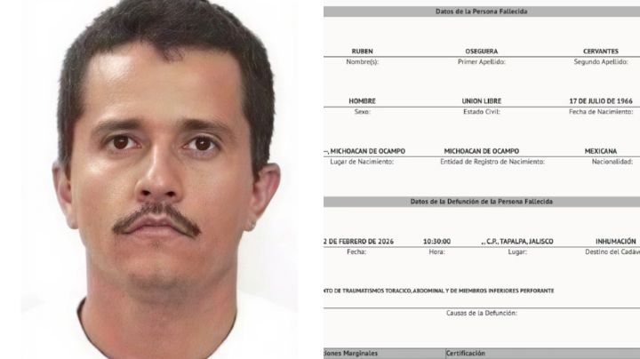¿Qué revela la autopsia de 'El Mencho'? Esto dice su acta de defunción